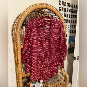 Red Penguin Button Up